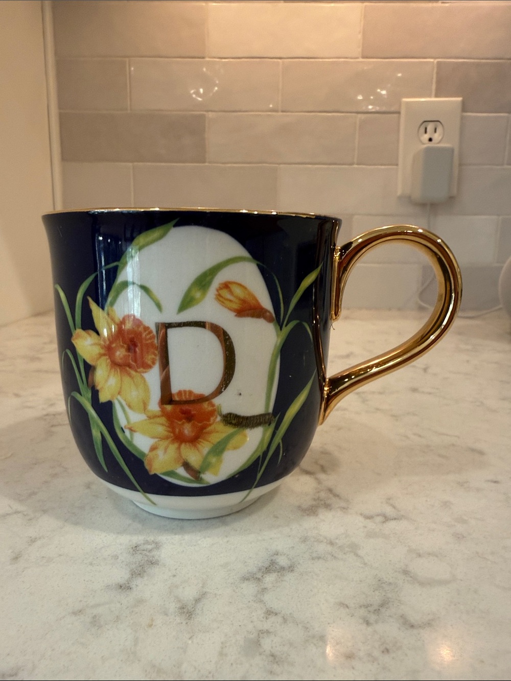 Anthropologie Lou Rota Mug. Initial D NIB